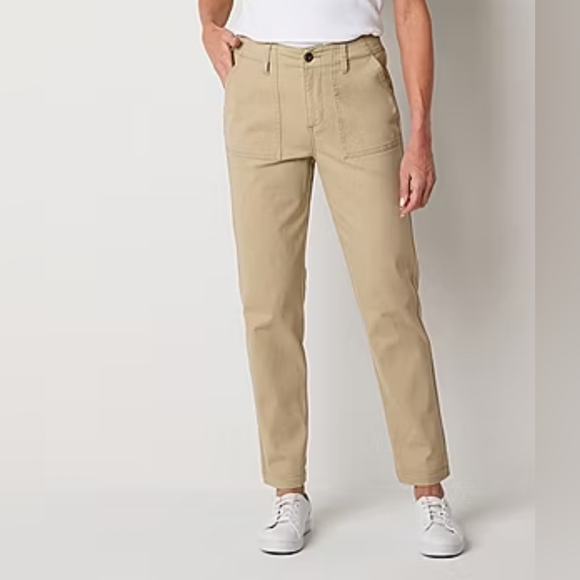 Pink Velvet 100% Cotton Khaki Utility Pants Ankle Legnth NWT RUNS SMALL - Picture 1 of 16